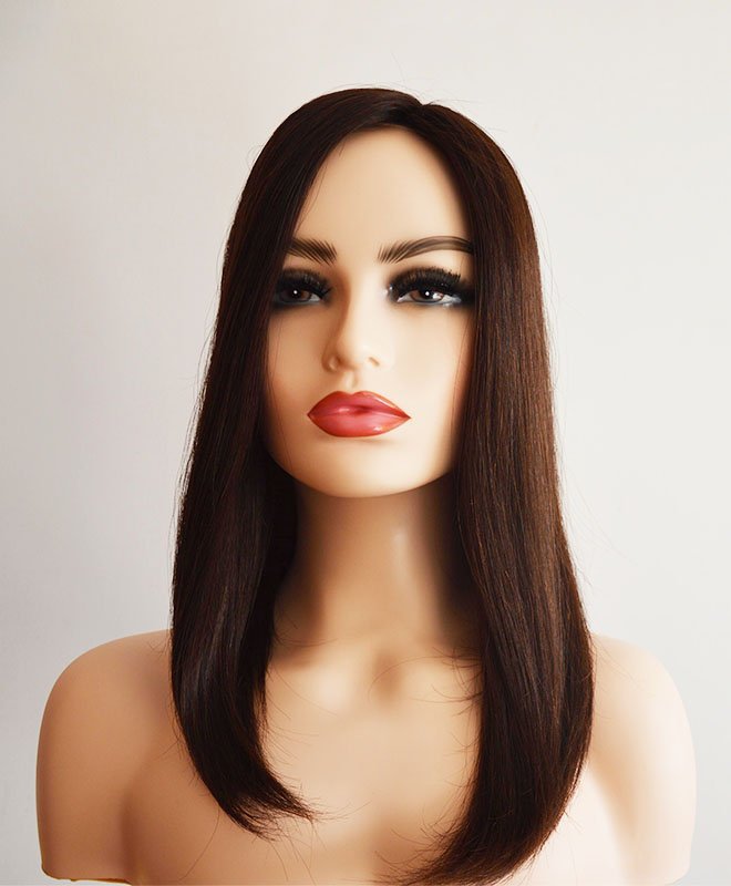 Natural brown Silk topper