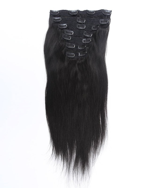 Lace clip in extension natural black