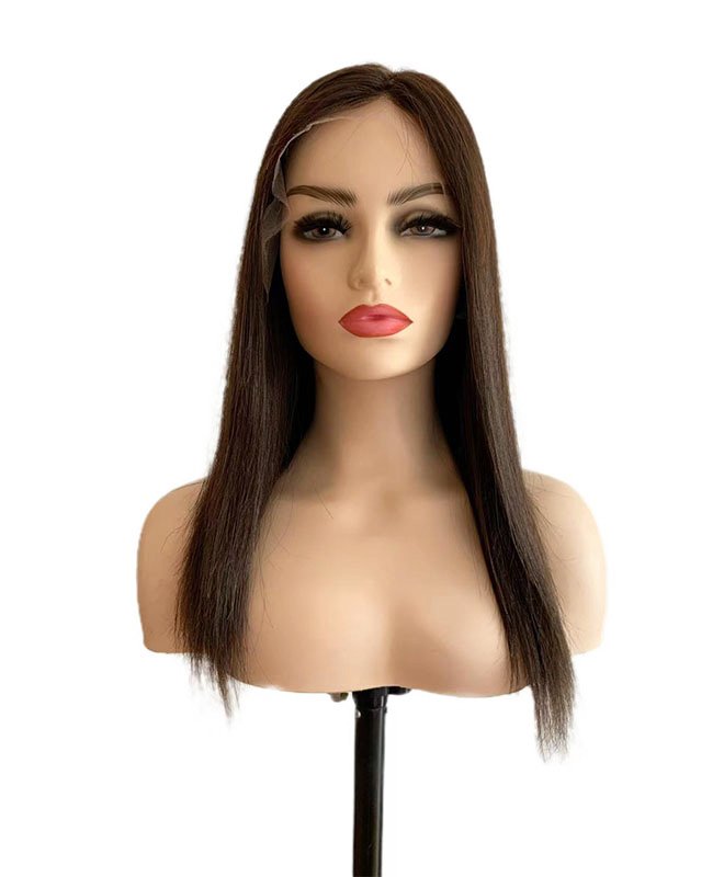 Dark brown lace topper