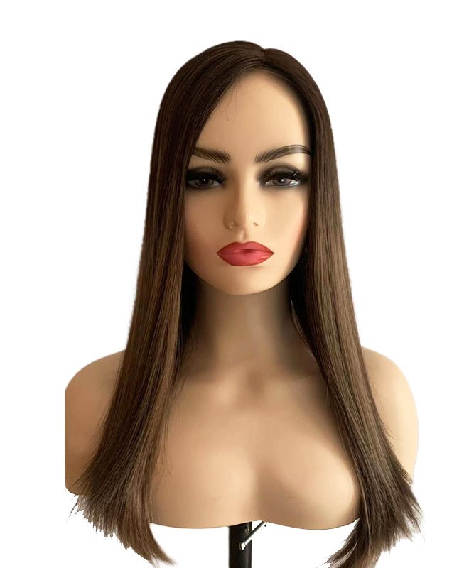 Light brown silk topper